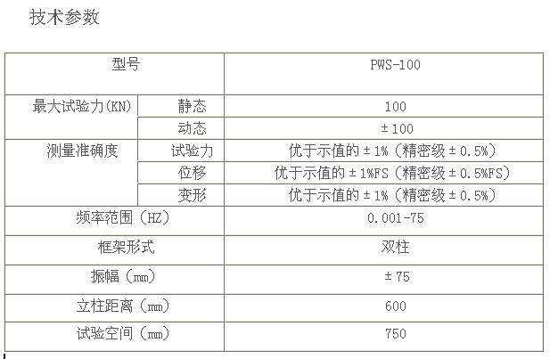 PWS-100電液伺服動(dòng)靜萬能試驗(yàn)機(jī)